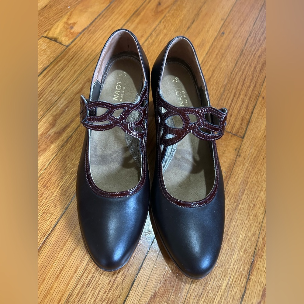 NAOT Luma High Heel Mary Janes Brown Leather Pumps 40/9.5